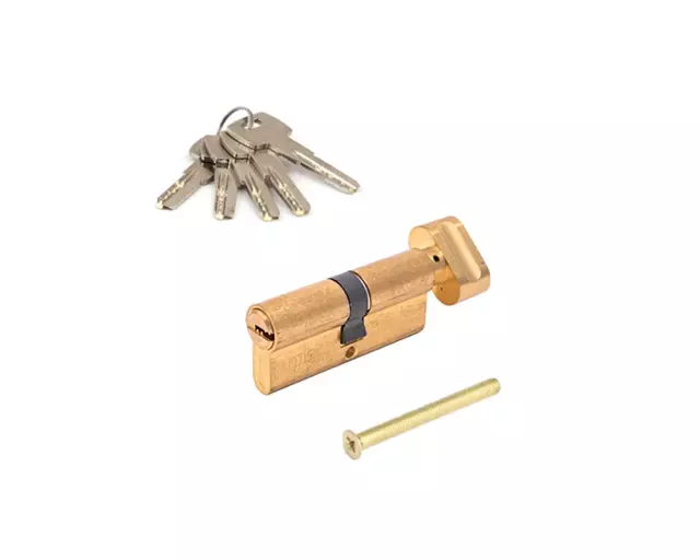 Цилиндровый механизм Apecs SМ (35-35С) с вертушкой, золото