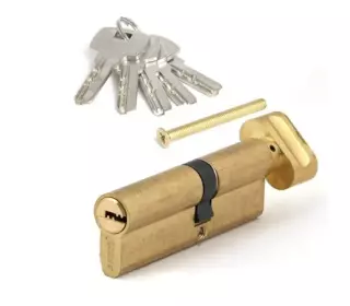 Цилиндровый механизм Apecs SM (40C/50)-C-G, 90 мм с вертушкой, латунь