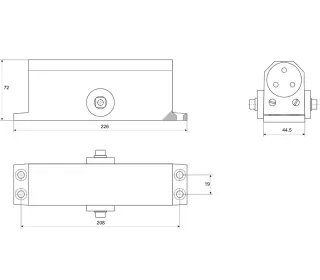 Доводчик дверной Apecs DC-20.5 до 120 кг, морозостойкий, коричневый